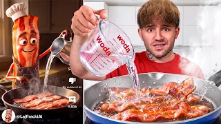 Testuję DZIWNE LIFEHACKI AI z Jedzeniem...