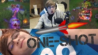 C9 SNEAKY GETTING ONE SHOT COMPILATION +SOME FUNNY DEATHS - LEAGUE OF LEGENDS