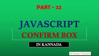 Confirm Box JavaScript Tutorial for Beginners in Kannada