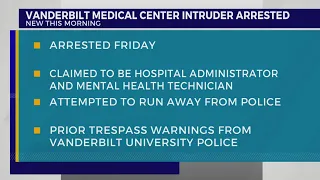 Man charged with trespassing at VUMC