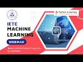 Empowering Futures IETE-Pantech Webinar on Machine Learning Mastery Pantech eLearning