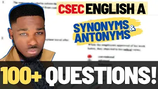 CSEC English A Paper 1 Practice Synonyms Antonyms