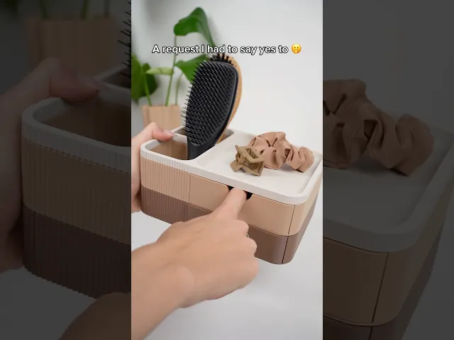 DRAWIA V2 Hair Accessories Storage with Drawers - 3D Printable Makeup & Desk Organizer  video thumbnail