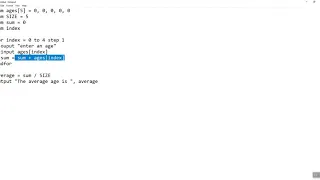 Populating an Array in Pseudocode with User s Input