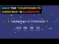 Make An Elementor Countdown to Christmas