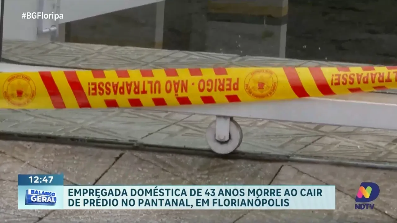 Empregada doméstica morre ao cair do oitavo andar de prédio no Pantanal, Florianópolis
