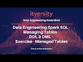 Data Engineering Spark SQL - Managing Tables