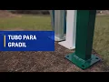 Tubo Pintado C/Base para Gradil e Alambrado 40x60x1,45mm Vídeo do produto - Tubo Pintado C/Base para Gradil e Alambrado 40x60x1,45mm