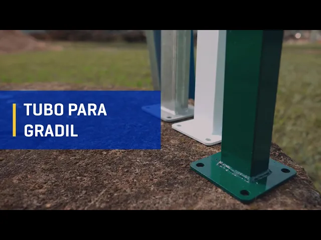 Tubo Pintado de Chumbar para Gradil e Alambrado 40x60x1,45mm Vídeo do produto - Tubo Pintado de Chumbar para Gradil e Alambrado 40x60x1,45mm