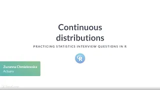 R Tutorial Continuous distributions