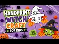 Handprint Witch Craft for Kids - Easy Halloween Craft