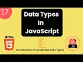 Learn JavaScript Data Types Primitive Data Types and Non Primitive Data Types in JavaScript