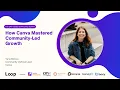 How Canva Mastered Community-Led Growth Yana Belova Loop The 24hr Global Community Summit 2025