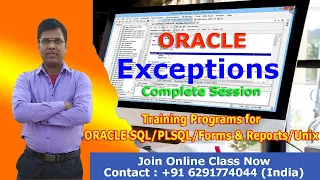 Exceptions in PLSQL Exceptions Handling in Oracle System Defined exceptions