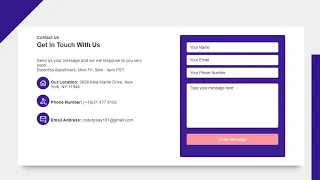 Awesome Contact Form Using HTML CSS and JavaScript