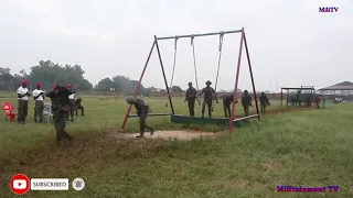 nda cadets ssc 46 obstacle crossing nigerian defence academy 
