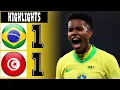 Lagu Brazil vs Tunisia 1-1 All Goals and Highlights Football 2025 HD