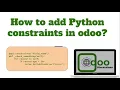 How to add Python constraints Model Constraints api constraints