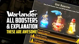 All Boosters Explanation - Warlander 2023