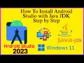 How To Download and Install Android Studio With Java JDK windows 11 Full Setup 2023 Android Studio