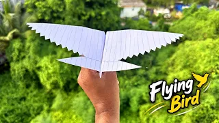 how to make a flying bird 🐦 (Notebook Paper),  a4 paper new bird plane, best flying ideas