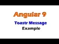 Angular 9 Notification with ngx toastr angular notification with toastr Angular toastr message