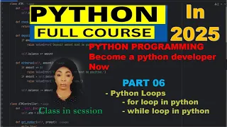 Python loops Python Full Course For Beginners python programming - 2025 CodeGlobal Part 06