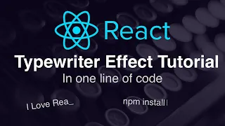 React Typewriter Effect In one line of code