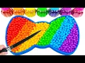 Satisfying Video | DIY How To Make Rainbow Bow Bathtub With Mixing Beads Cutting ASMR | Yo Yo Candy