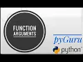 pyBasics 52 Function arguments pyGuru