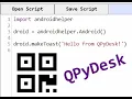 QPyDesk - Code editor and real-time QR code generator for QPython