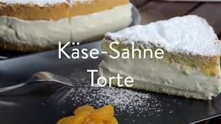 Käse-Sahne-Torte. 