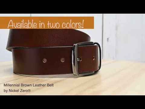 Download MP3 Millennial Black and Brown Leather Belt Set by Nickel Zero®