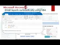 How to email reports automatically in MS Access using VBA and querying techniques