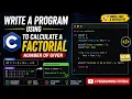 Write a Program Using C to Calculate the Factorial of a Number C Programming Tutorial in Hindi