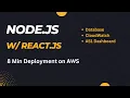CFT stack deployment for Node js w React js on Amazon AWS