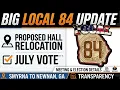 IBEW Local 84 Important Announcement Regarding Proposed Hall Relocation July Vote
