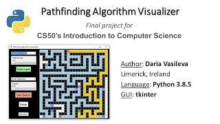 CS50 Final Project Pathfinding Algorithm Visualizer Python tkinter