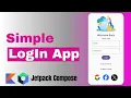 Simple Login Screen With Jetpack Compose Andriod Studio Project Kotlin