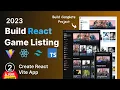 Build Game Listing app with React Tailwindcss Vite Create React App using Vite