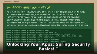 Unlock Java App Security Spring Security Basics Tutorial for Developers