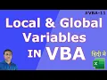 Local Global Variable in VBA In Hindi - 11