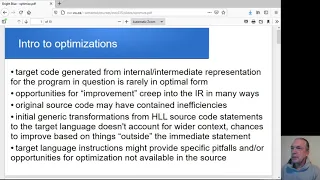 Intro to code optimization