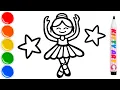 Ballerina Ballet Dance Drawing and Coloring Bailarina de Desenho e Coloracao