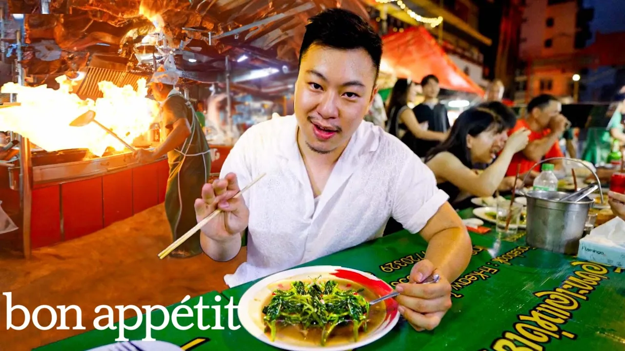 We Tried Bangkoks Explosive Fire Wok Stir Fry    Street Eats   Bon Apptit