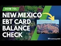New Mexico EBT Balance Check Instructions