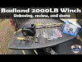 Badland 2000LB Winch - unboxing review and demo