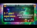 ZenSar Java Developer Interview 3-7 Years Experience Spring Boot Microservices SQL