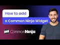 How to add a Common Ninja Widget to your website