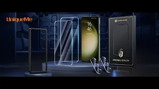 UniqueMe Screen Protector Camera Lens Protector for Samsung installation With Frame